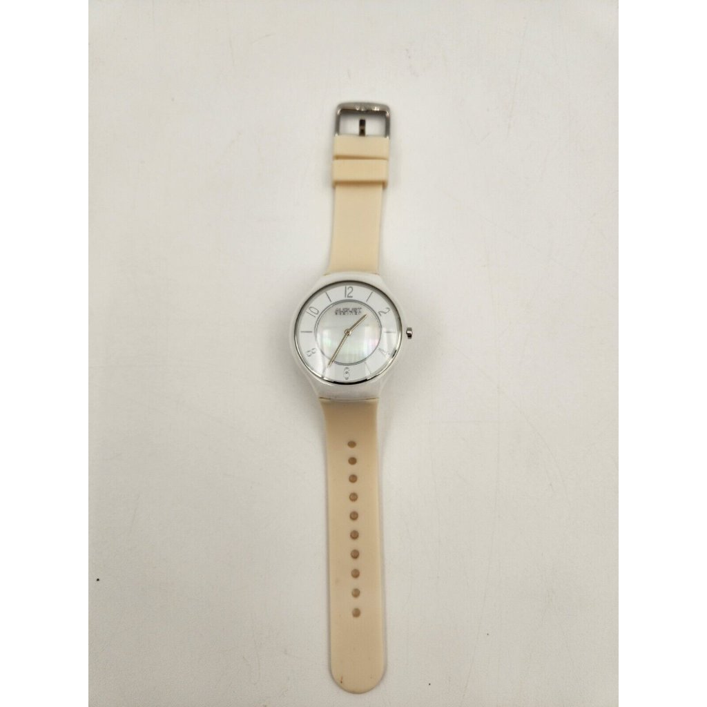 August Steiner Mother Of Pearl Dial White Ceramic Ladies Watch